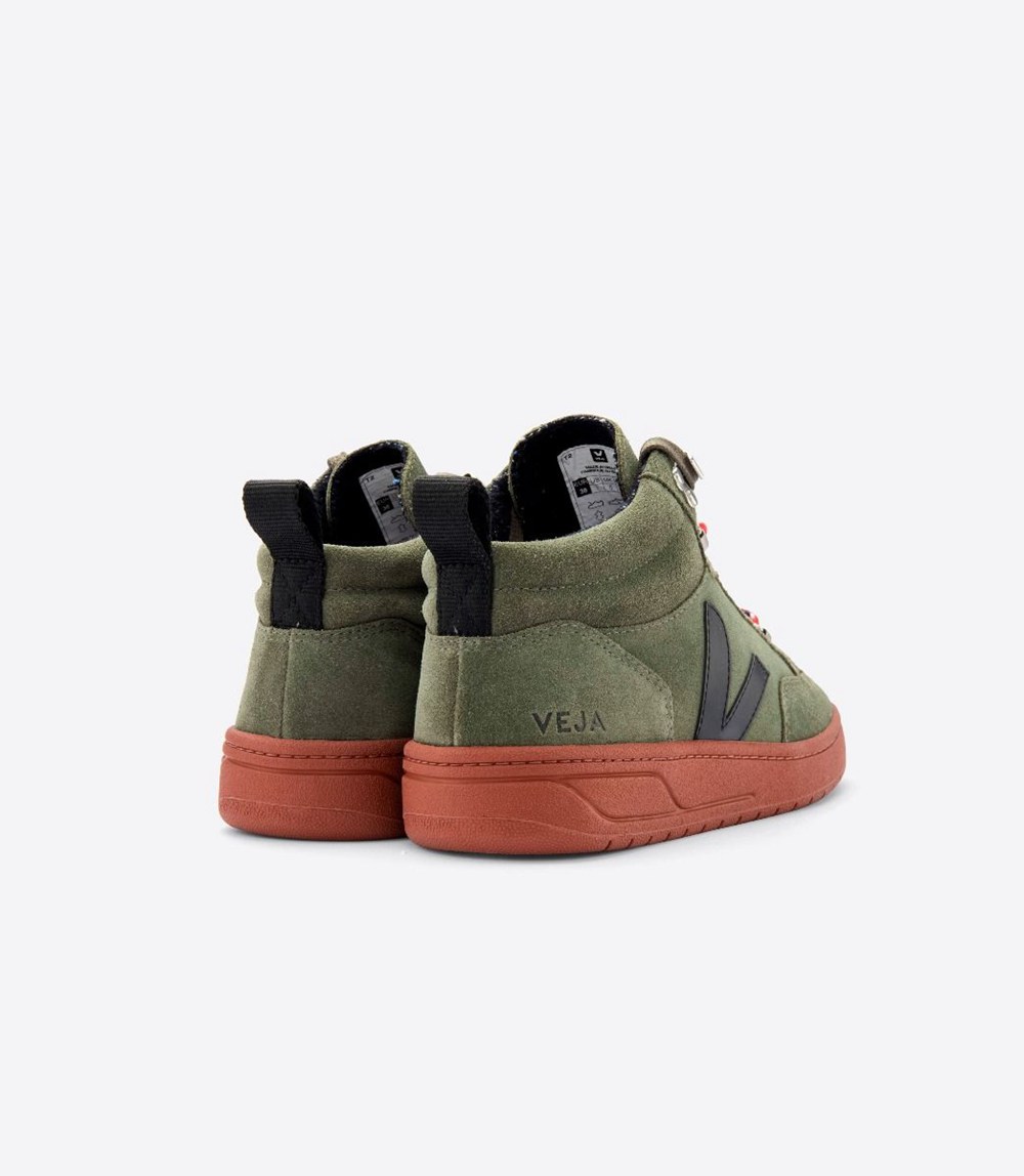 Tenis Veja Mujer - Roraima Suede - Verde Oliva/Negros - 716SZXIUH